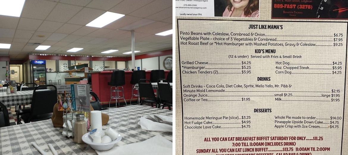 Pat's Kountry Diner Menu
